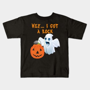 I Got A Rock Halloween Funny Trick Or Treat Halloween Squad Kids T-Shirt